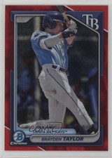 2024 Bowman Chrome Prospects Red Lava Refractor 5/5 Brayden Taylor #BCP-99 2u7