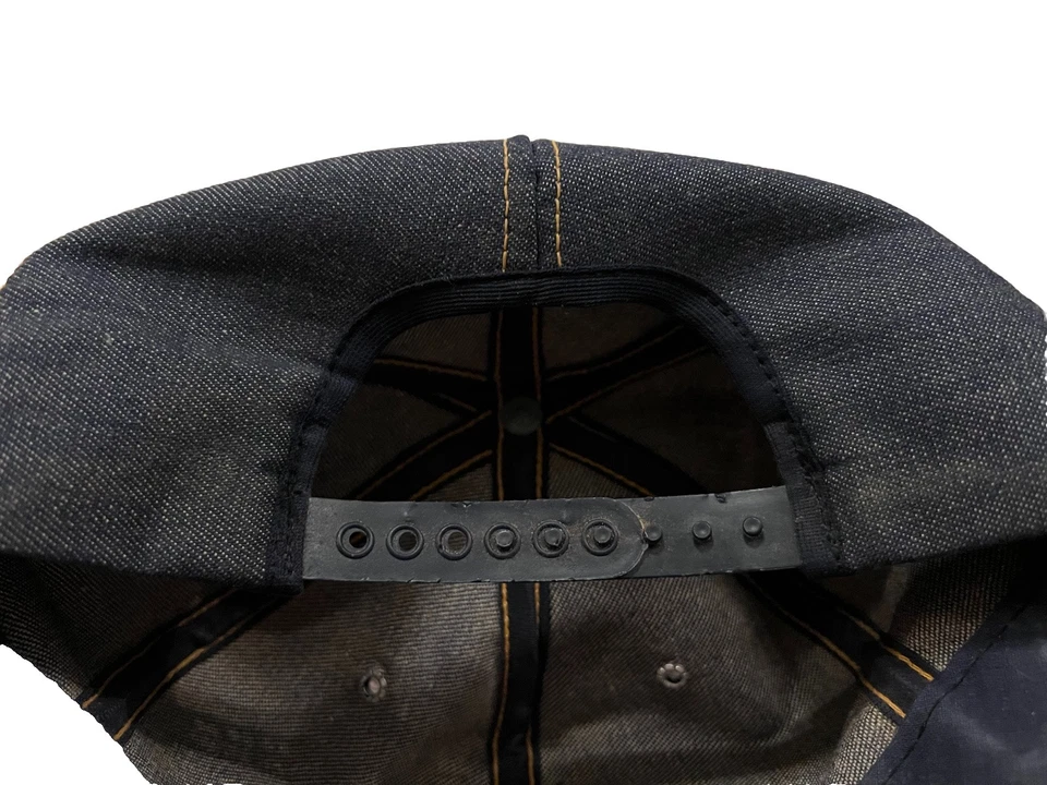  De colección Años 80 John Deere Denim Camionero Sombrero Parche Granja EE. UU. Jean Malla Snapback Gorra Foto 3 de 4