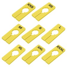 40 Pack Rectangle Clothes Dividers for Hanging Clothes 8 Sizes Yellow