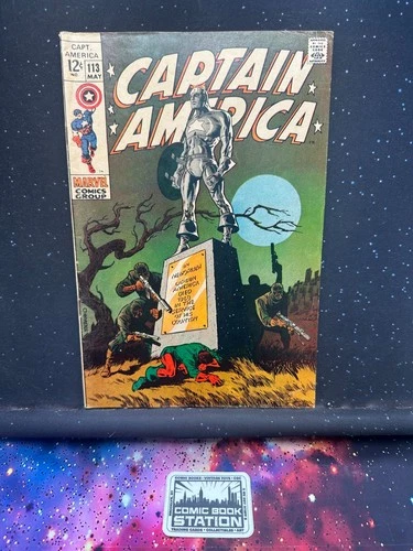 Captain America #113 Raw GD/VG+ Steranko Iconic CVR 1st Prt VTG Marvel Comic '69