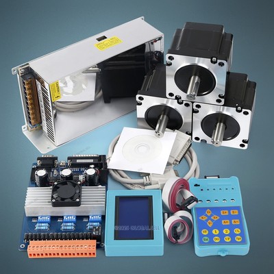 3 Axis TB6600 Controller HB Nema34 637oz-in Motor 36V Power Supply For CNC Kit