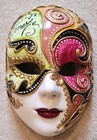 STUNNING Authentic Venetian Hand-painted CERAMIC Mask Made In ITALY