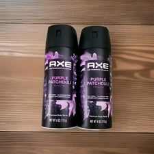 AXE Purple Patchouli Fine Fragrance Premium Body Spray Citrus+Oak 4oz NEW 2 Pk