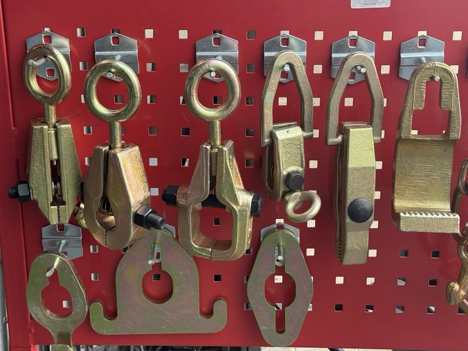 12pcs Auto Body Frame Machine Dent Repair Clamp Chain Puller Hook Set 5Ton Clamp - Image 3 of 4