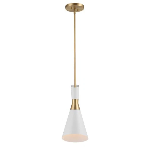 Uttermost 21560 Eames 8"W Mini Pendant - White - Picture 4 of 6
