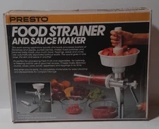 Presto Food Strainer And Sauce Maker Model 02600 Complete Canning/Freeze Vintage