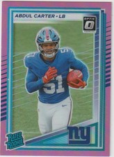 2025 DONRUSS FOOTBALL ABDUL CARTER LB GIANTS ROOKIE #315 OPTIC PINK PRIZM SP
