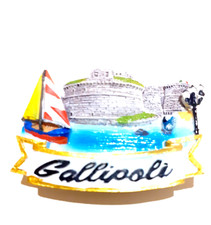 MAGNETE CALAMITA FRIGO FRIGORIFERO SOUVENIR FRIDGE MAGNET CITTA' GALLIPOLI