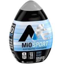 MiO Sport Liquid Water Enhancer Berry Blast + Electrolytes - 1.62 Oz -Pack of 12