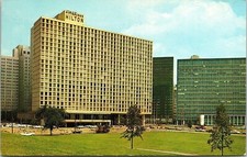 Pittsburgh Hilton Hotel Gateway Buildings Golden Triangle PA Postcard PM Cancel