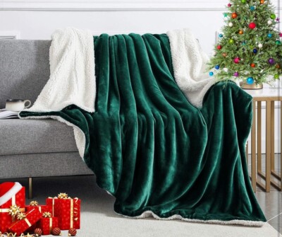 Sherpa Fleece Überwurf Decke weich flauschig Wende Mikrofaser Bett Sofa 150x200cm