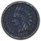 1863 Indian Head Cent Extremely Fine XF Coin, Corrosion #18986