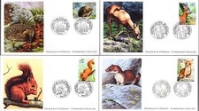 3381/4+ FDC 4  ENVELOPPE 1er JOUR NUMISMATIQUE FRANCAISE  SERIE  NATURE FAUNE