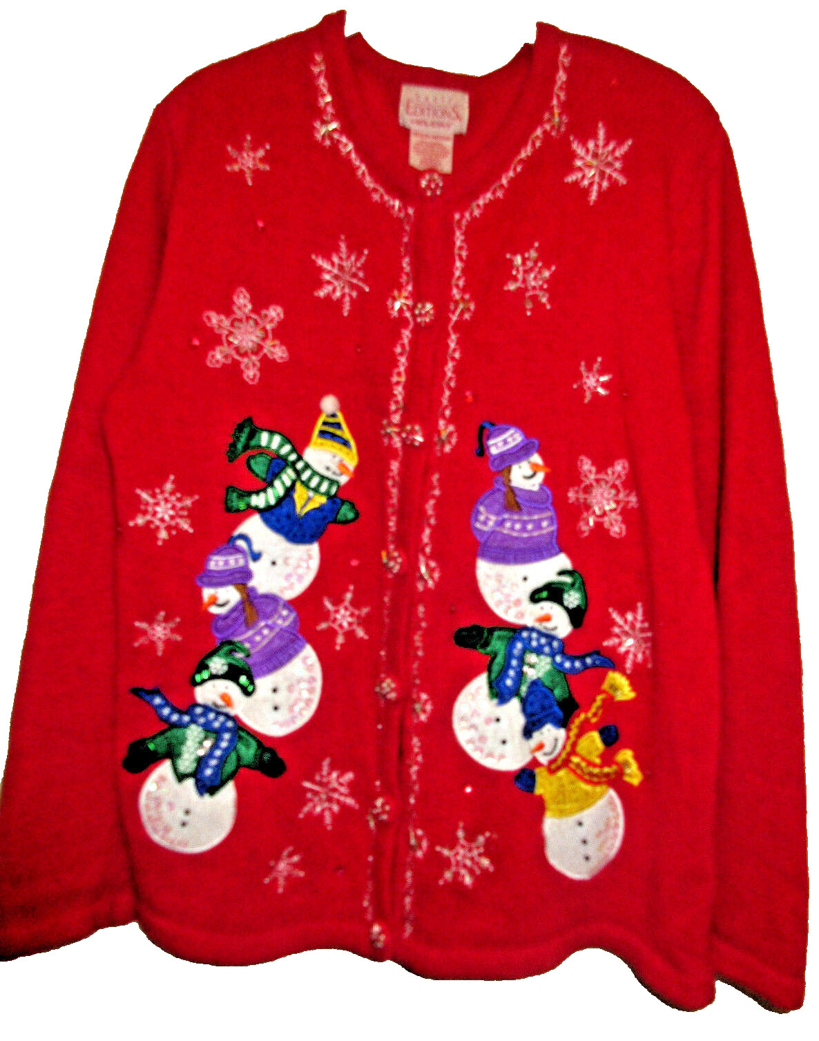 Womens Basic Editions M Button Sweater Winter Sno… - image 1