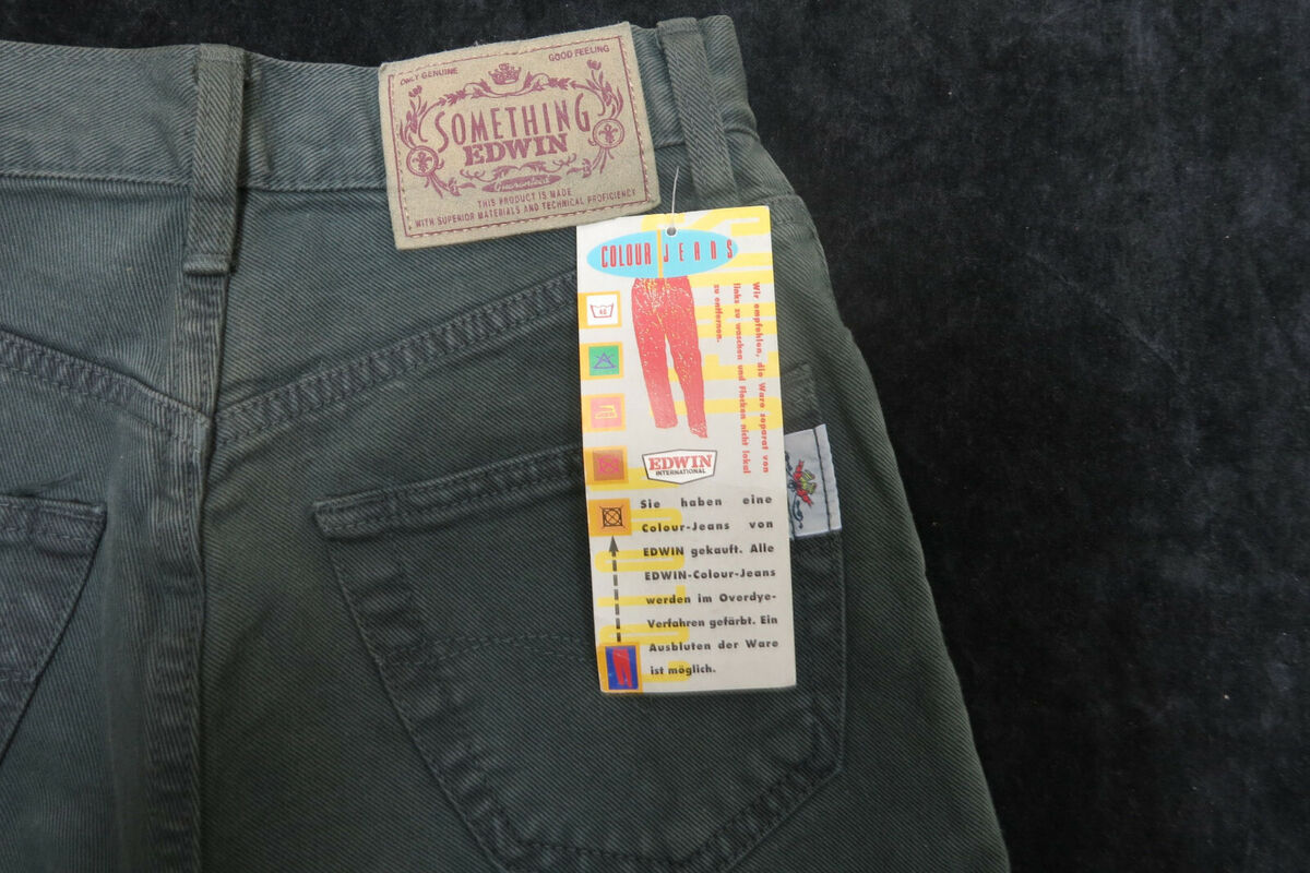 Jeans Pants Something Edwin Japan 90s TRUE VINTAGE Dark Jeans Pants Something Edwin Japan 90s TRUE VINTAGE Dark