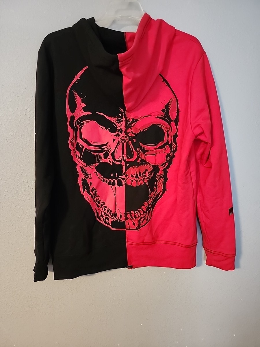 Howl O Scream Full Zip Skull Hoodie Size Small | eBay