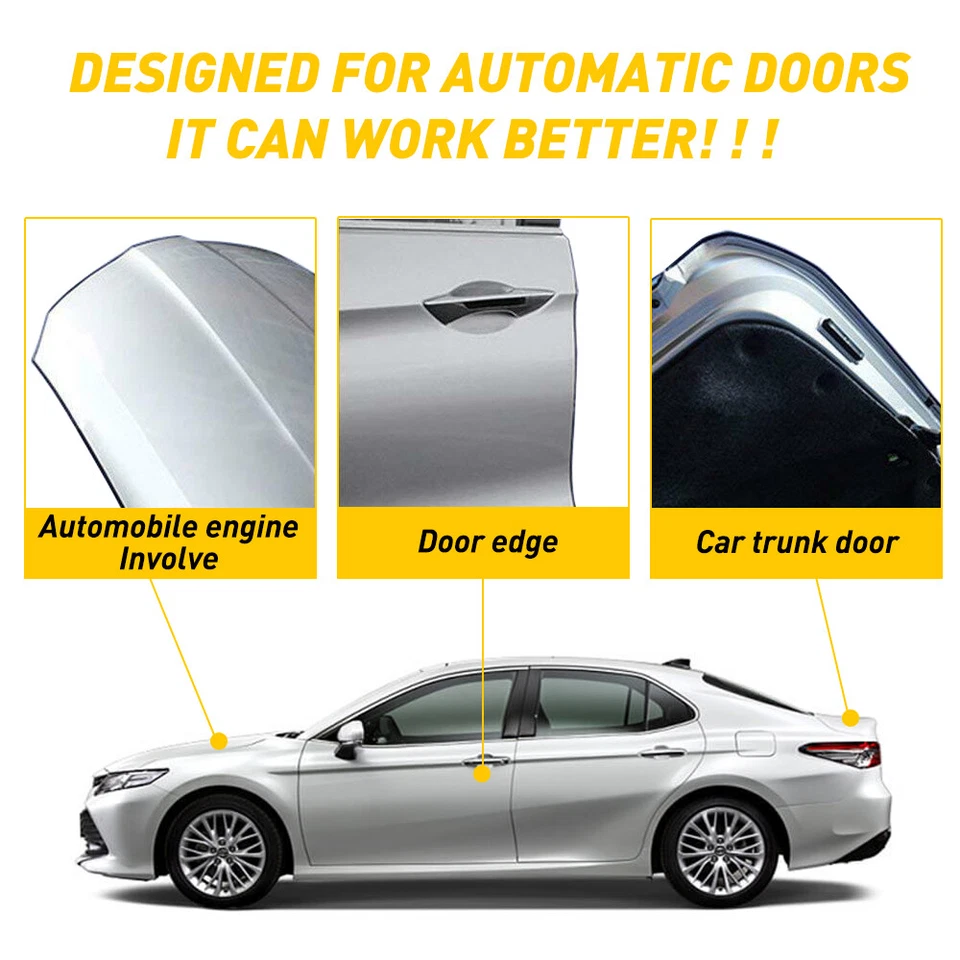 Vedação de carro universal acabamento de borracha moldura tira porta trava de borda automática 16 pés protetor - Imagem 2 de 4