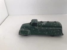 Vtg Goodee Tanker Truck Green USA 1956 ford F-5 3in Diecast
