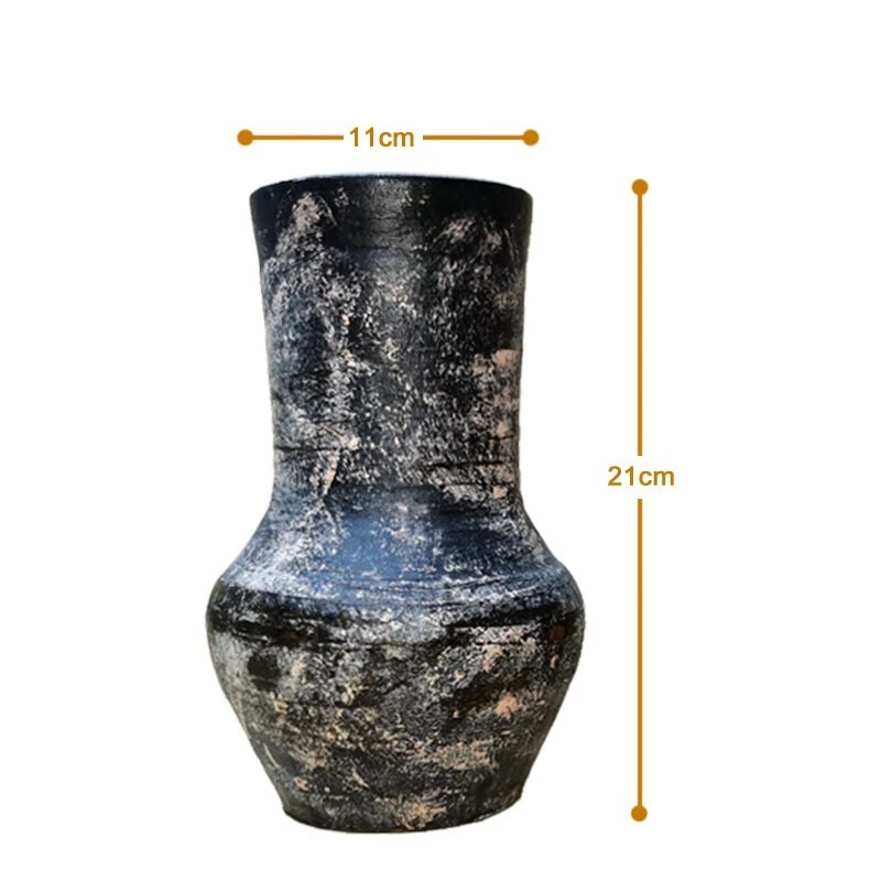 Tonvase, Amphore, Minimal, Dezent, Terrakotta-Stil, Set, Vintage, Steinzeug - Bild 2 von 4