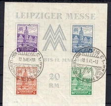 GERMANY 1946 SOVIET ZONE / WEST SAXONY / MI # Block 5 Xa USED – CV 350€ (ZZ592)
