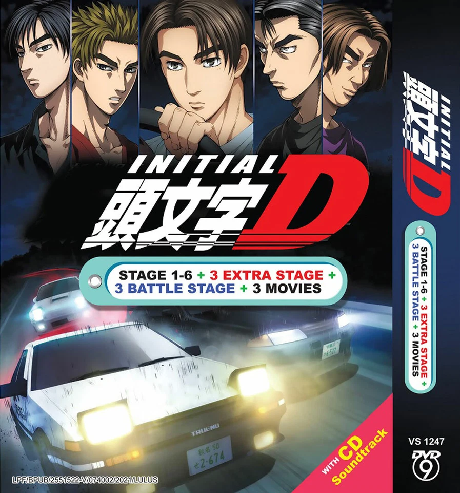 DVD ANIME INITIAL D Stage 1-6 + 3 Movie +3 Extra stage +3 Battle Stage Eng Subs - Bild 1 von 4