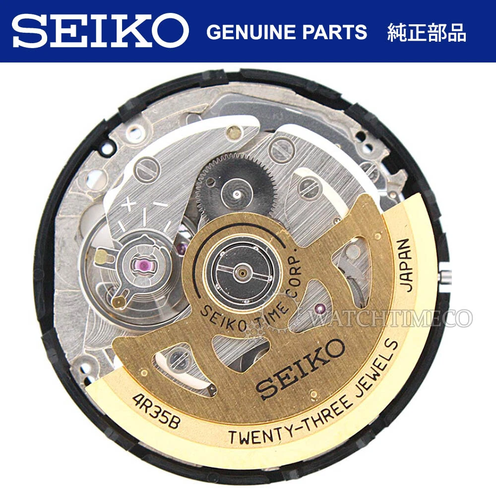 Genuine SEIKO 4R35 Watch Movement Date 3 GOLD ROTOR Made in