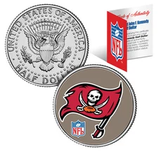 TAMPA BAY BUCCANEERS NFL JFK Kennedy Half Dollar US Coin  *Officially Licensed*
