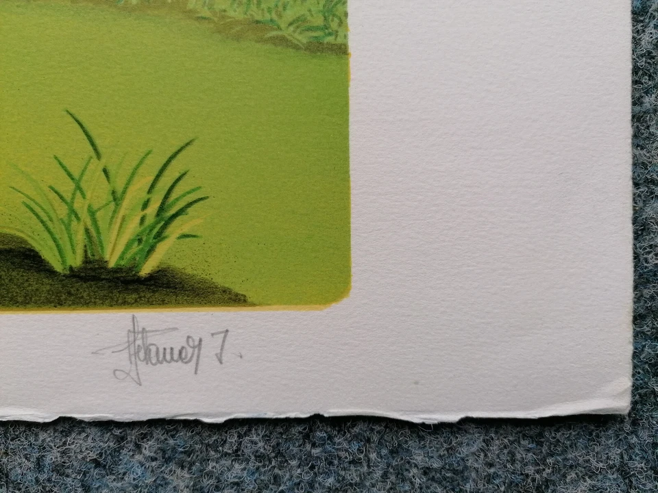 Ivan Stefanek Farbserigraphie "Sommer im Feld" signiert + nummeriert - Bild 2 von 3