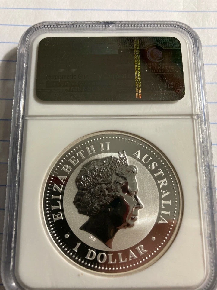 2006 Gilt Australia NGC MS70 Year Of The Dog 🐕 1oz Silver POP: 23 w/insurance  - Image 2 of 2