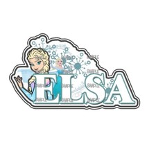 Disney Elsa Title nn Premade Scrapbook Page Paper Piece die cut