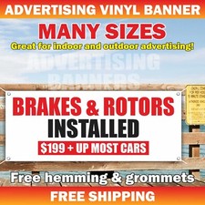 BRAKE ROTOR INSTALLED Advertising Banner Vinyl Mesh Sign car auto repair service