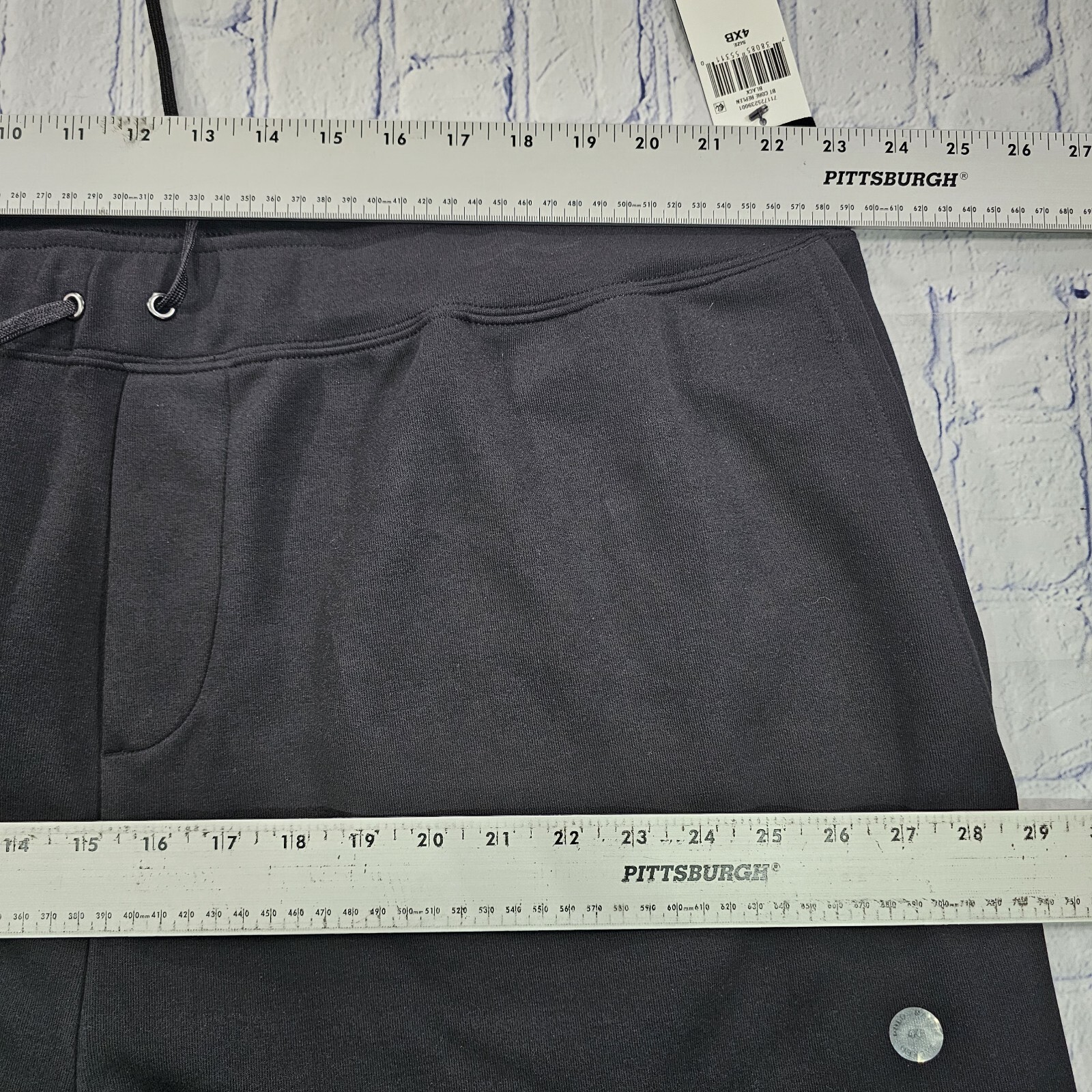 PONY Polo Ralph Lauren pantaloni jogger neri lavorati a maglia pile DA UOMO TAGLIA 4XB