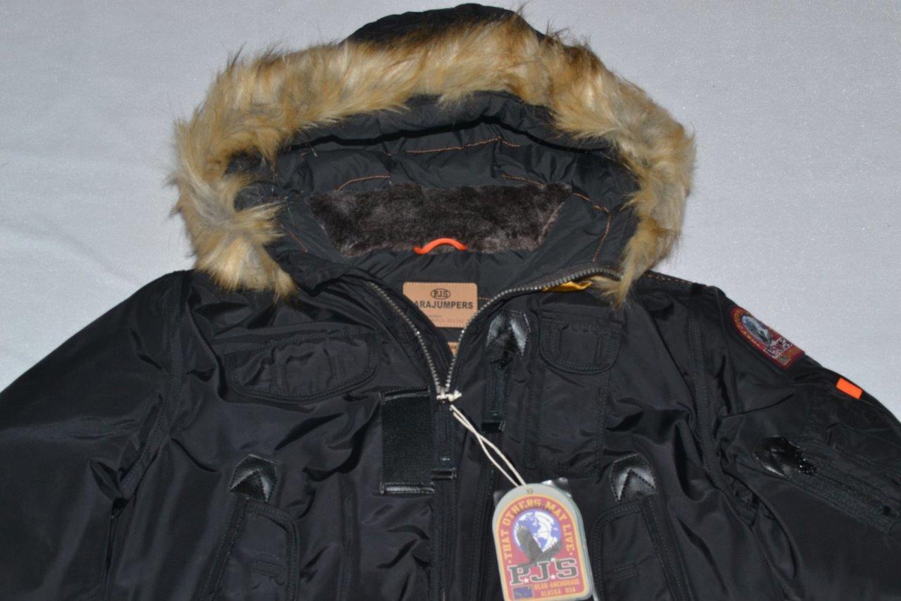 AUTHENTIC PARAJUMPERS GOBI ECO BOYS HOODED BOMBER BLACK SIZE 4 (KIDS)  BRAND NEW image 3