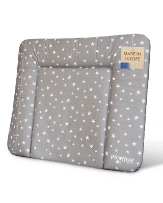 pic Bear Wickelauflage hochwertige Wickelunterlage 85 x 72 cm - Sterne grau-weiß