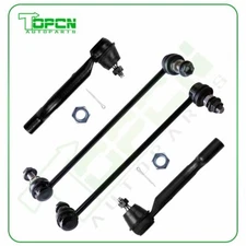 For Nissan Rouge 4PCS Front Tie Rod Links Sway Bar Links Steering Set