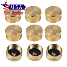 9Pcs Brass Refill Propane Bottle Cap Universal for All 1 LB Gas Tank Cylinder