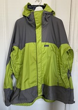 PATAGONIA Windbreaker Nylon Hooded Activewear Jacket Men s Size XL Gray/Green