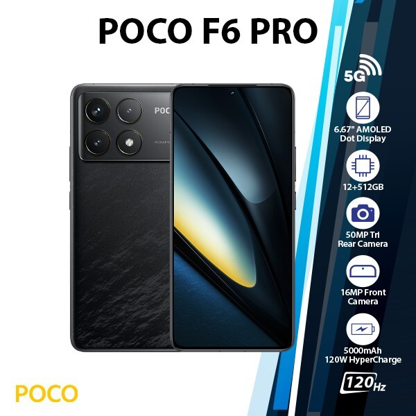 Xiaomi POCO F6 Pro 512GB 12GB RAM ブラック Xiaomi Poco F6 5G 512GB 12GB RAM GSM Unlocked International
