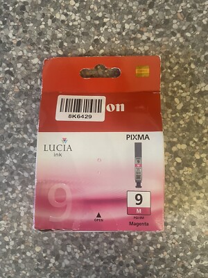 UNGEÖFFNETE ECHTE AUTHENTISCHE CANON 9 MAGENTA TINTENPATRONE PGI-9M PIXMA