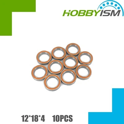 HOBBYISM 10pcs Hybrid Ceramic Stainless Bearing SMR6701C 2OS 12x18x4 Oiled