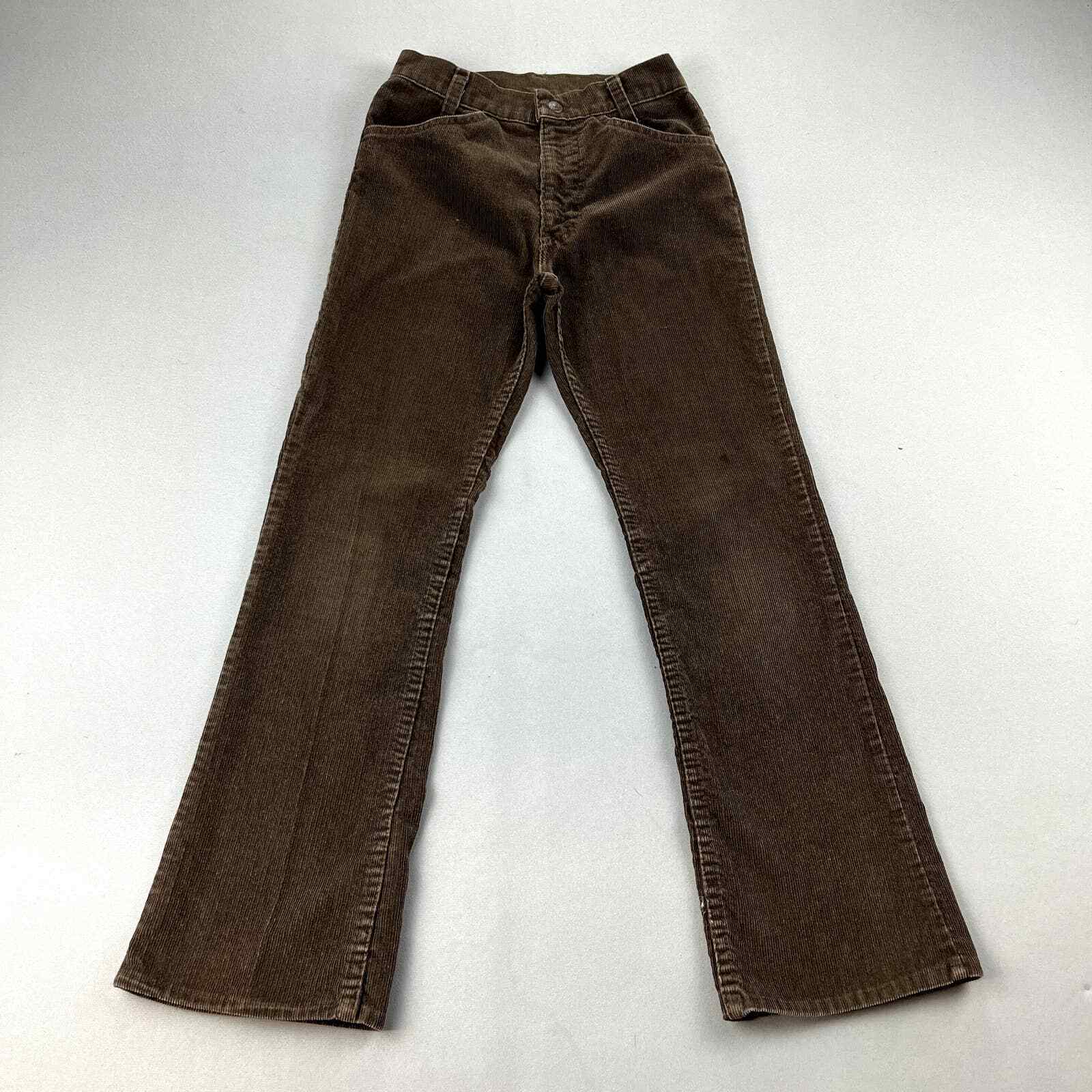 Vintage Levis Big E Pants Jeans Boys 10 Brown Corduroy 24