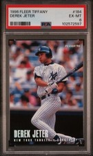 1996 Fleer DEREK JETER New York Yankees TIFFANY Parallel Insert 184 Tough PSA 6