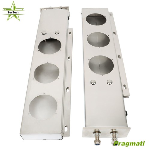 Stainless Steel Mud Flap Hangers with Light Cut Out 2.5 Mounting | Silver | Polished | Right | 1 Year Manufacturer Warranty | Overstock Sale