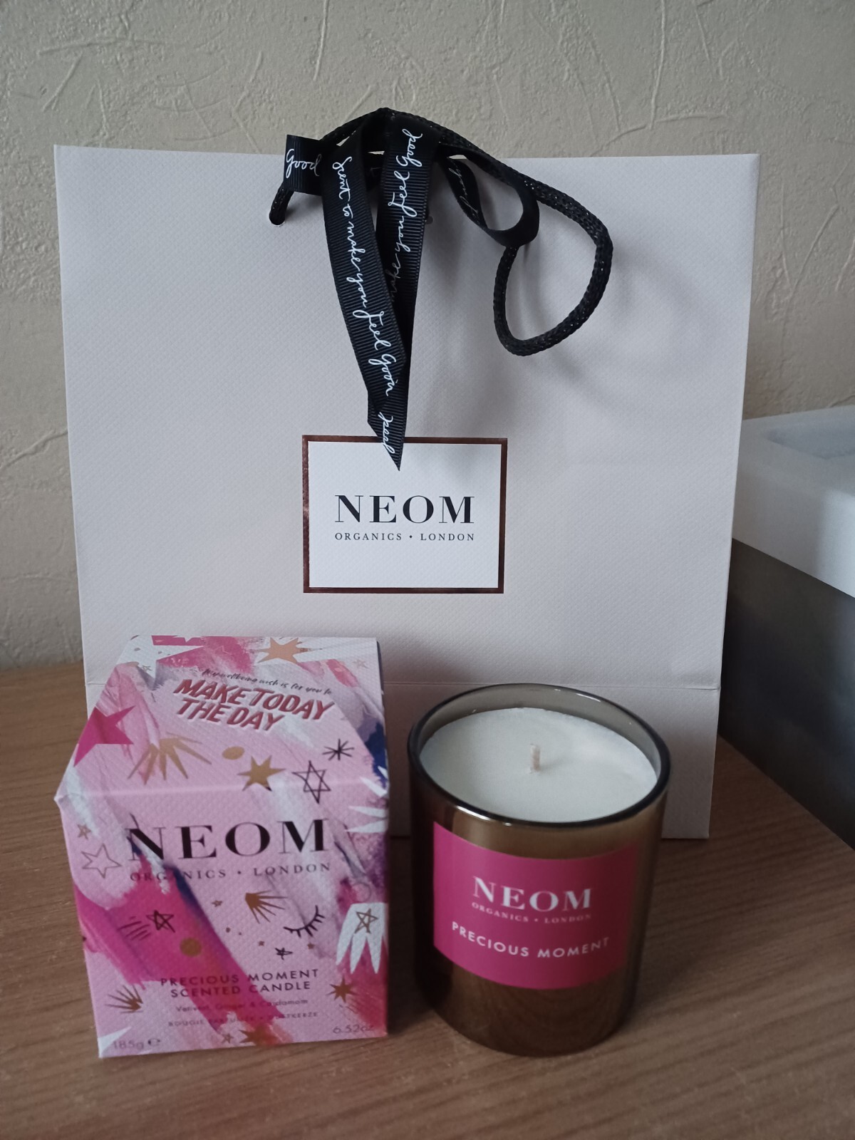 Neom Organics Precious Moment Scented Candle 185g New With Gift Bag eBay