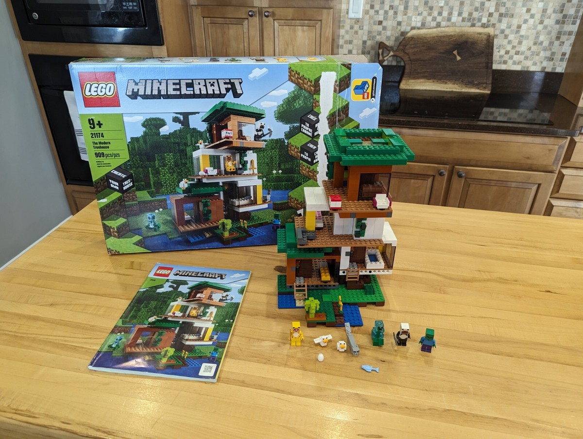 Lego Minecraft Set 21174 Lego Minecraft The Modern Treehouse 21174