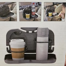 NEW Car Dining Tray Drink Holder Food Snacks Vehicle Trash Bag Hooks