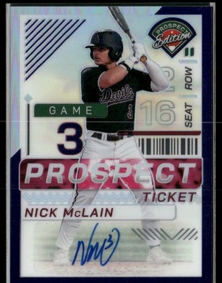 2024 Panini Prospect Edition #45 Nick McLain Purple Signatures Holo #/125