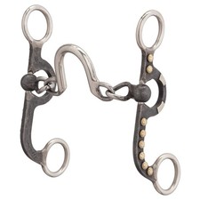 Weaver Leather Pony Bit Chain Mouth Port, Buffed Black, 4-5/8" Mouth