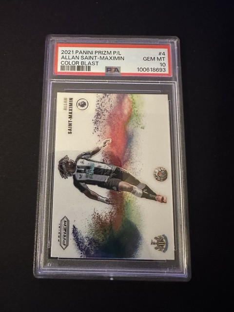 🔥2021 Panini Prizim - Allan Saint-Maximin Color Blast PSA 10🔥