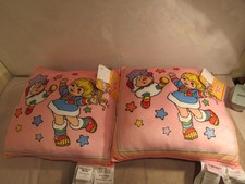 Rainbow Brite And Twink Pillow Squishy Pink 14” L X 14” H X 3.5” W - NWT Pair